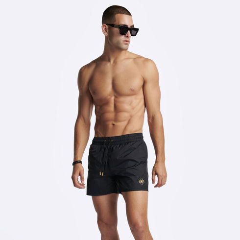 Swim Shorts - Gold Embroidery